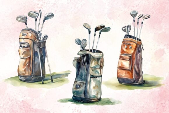 Download Golf Bag Watercolor Clipart - Clipart Collection