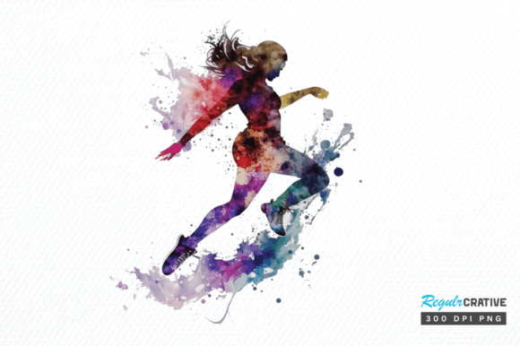 Download Watercolor Woman Figure Skating Clipart - Clipart Collection