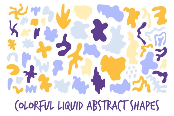 Download Colorful Liquid Abstract Shapes PNG - Shape Collection
