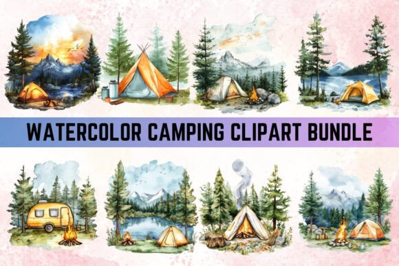 Download Watercolor Camping Clipart - Travel Png - Clipart Collection
