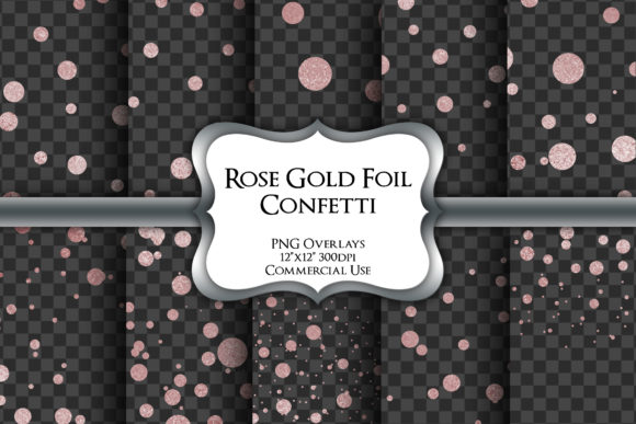Download Rose Gold Foil Confetti Transparent PNG - Gold Collection