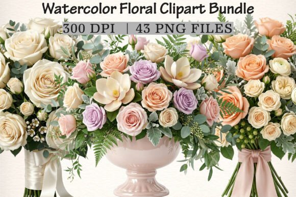 Download Watercolor Floral Clipart Bundle - Clipart Collection