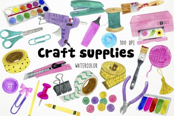 Download Watercolor Craft Clipart, Crafting - Clipart Collection