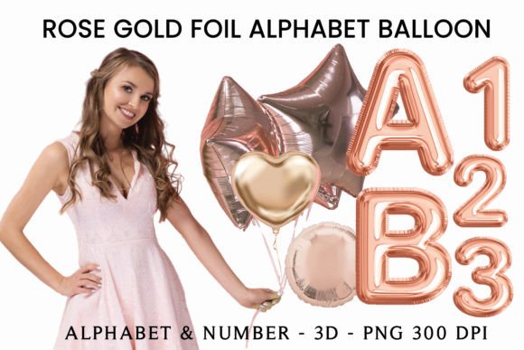 Download Rose Gold Foil Alphabet Balloon - Gold Collection