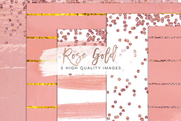 Download Rose Gold Foil Scrapbooking Clipart - Gold Collection