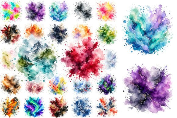 Download 100 Abstract Watercolor Splash Clipart - Clipart Collection