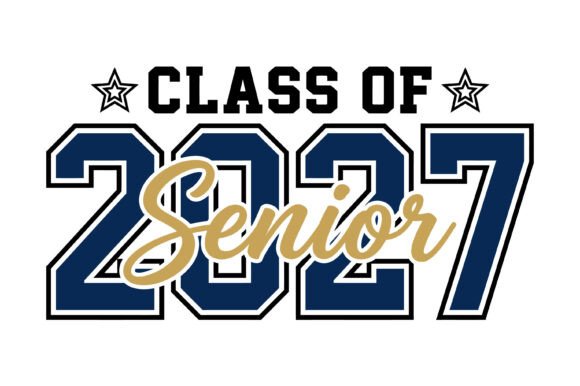 Download Class of 2027 Senior Navy Gold Script - Gold Collection