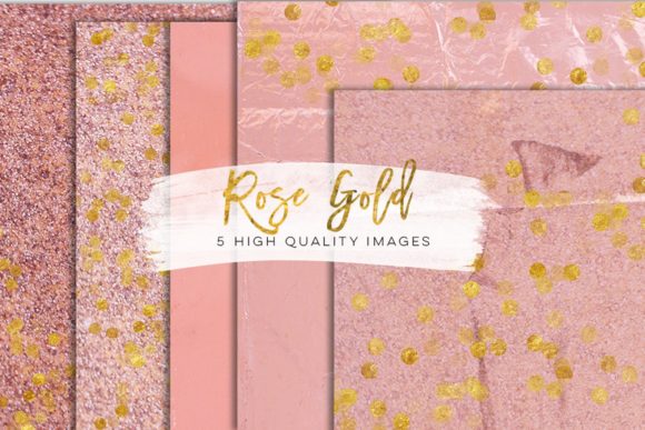 Download Faux Rose Gold Foil Paper Gold Clip Art - Gold Collection
