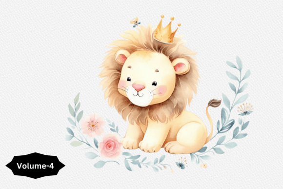 Download Watercolor Lion Cliparts Volume –4 - Clipart Collection
