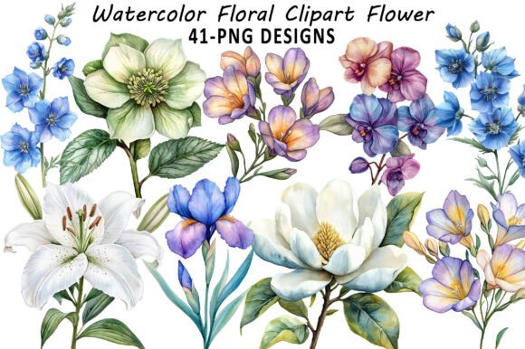Download Watercolor Floral Clipart Flower - Clipart Collection
