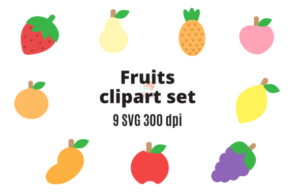 Download Fruits Clipart Svg Set - Clipart Collection