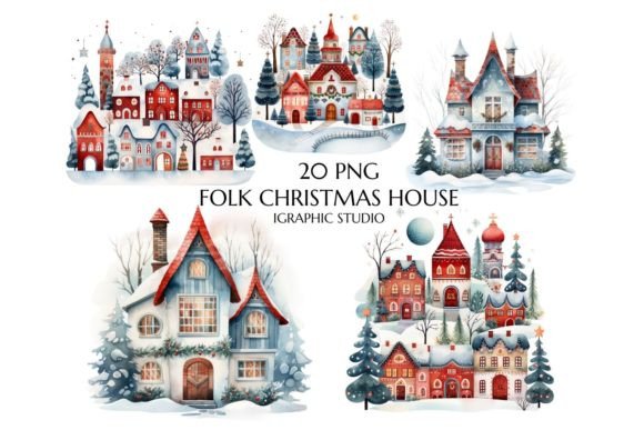Download Scandinavian Christmas House Clipart - Clipart Collection