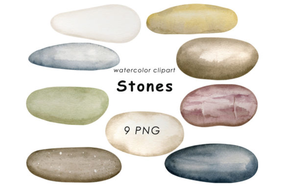 Download Stones Watercolor Clipart PNG - Clipart Collection
