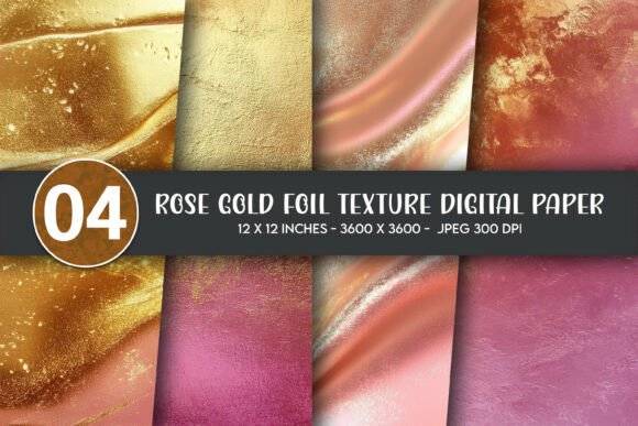 Download Rose Gold Foil Texture Digital Paper - Gold Collection