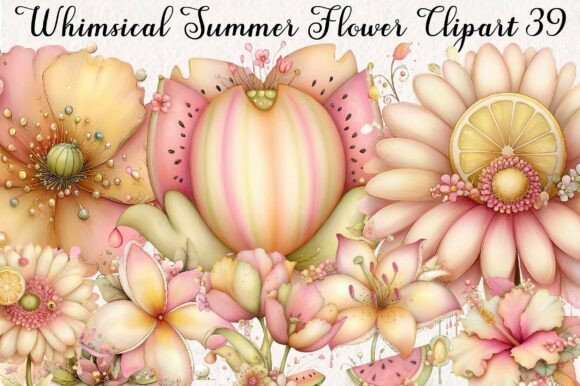 Download Whimsical Summer Flower Clipart - Clipart Collection