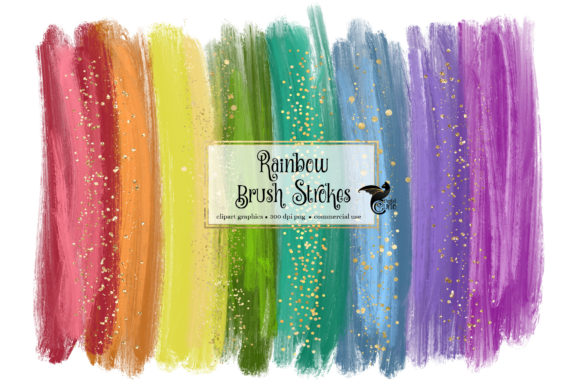 Download Rainbow Brush Strokes Clipart - Brush strokes Collection