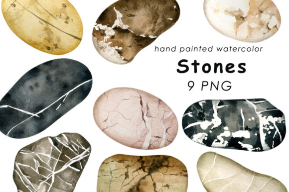 Download Stones Watercolor Clipart PNG - Clipart Collection