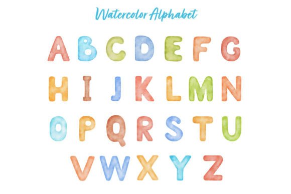 Download Watercolor Alphabet PNG Letter Clipart - Clipart Collection
