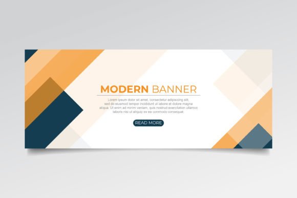 Download Abstract Banner with Modern Shapes - Shape Collection