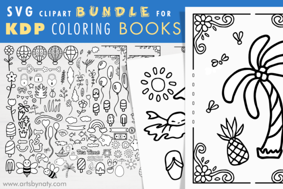 Download Clipart Bundle for KDP Coloring Book - Clipart Collection