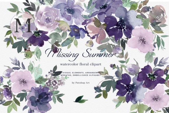 Download Watercolor Floral Clipart Huge Set - Clipart Collection