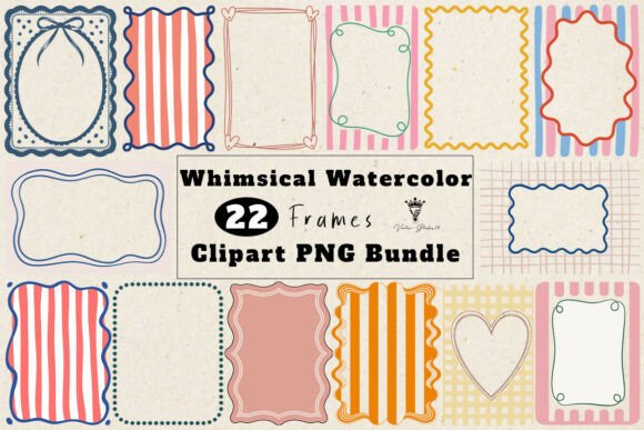 Download Whimsical Watercolor Frame Clipart Set - Clipart Collection