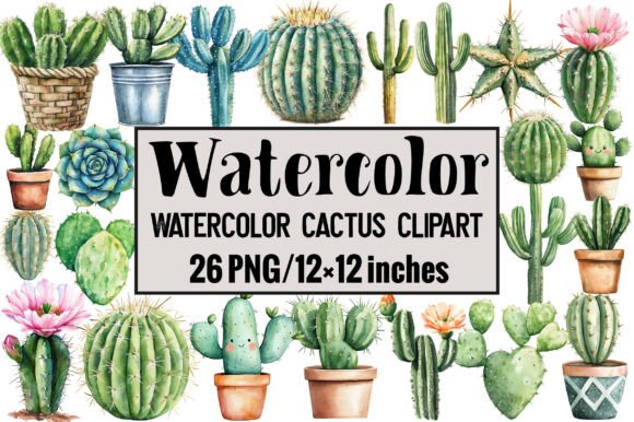 Download Watercolor Cactus Clipart - Clipart Collection