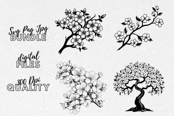 Download Cherry Blossom SVG - Tree Branch Clipart - Clipart Collection