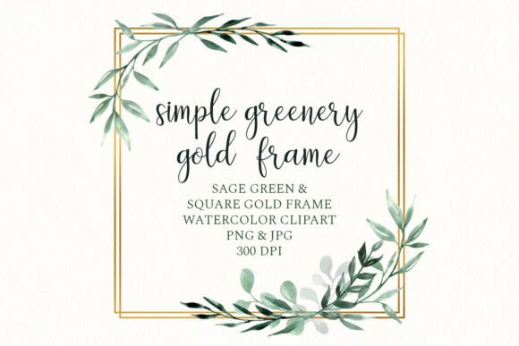 Download Leaves Gold Frame, Floral Square Border - Gold Collection