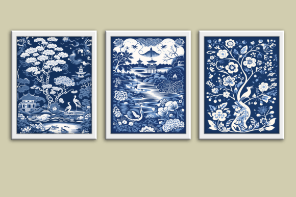Download Blue and White Willow Wall Art Prints - Wall art prints Collection