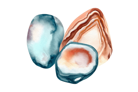 Download Watercolor Agate Stones Clipart PNG - Clipart Collection