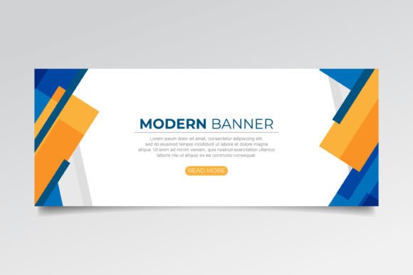 Download Abstract Banner with Modern Shapes - Shape Collection